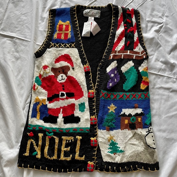 vintage christmas vest